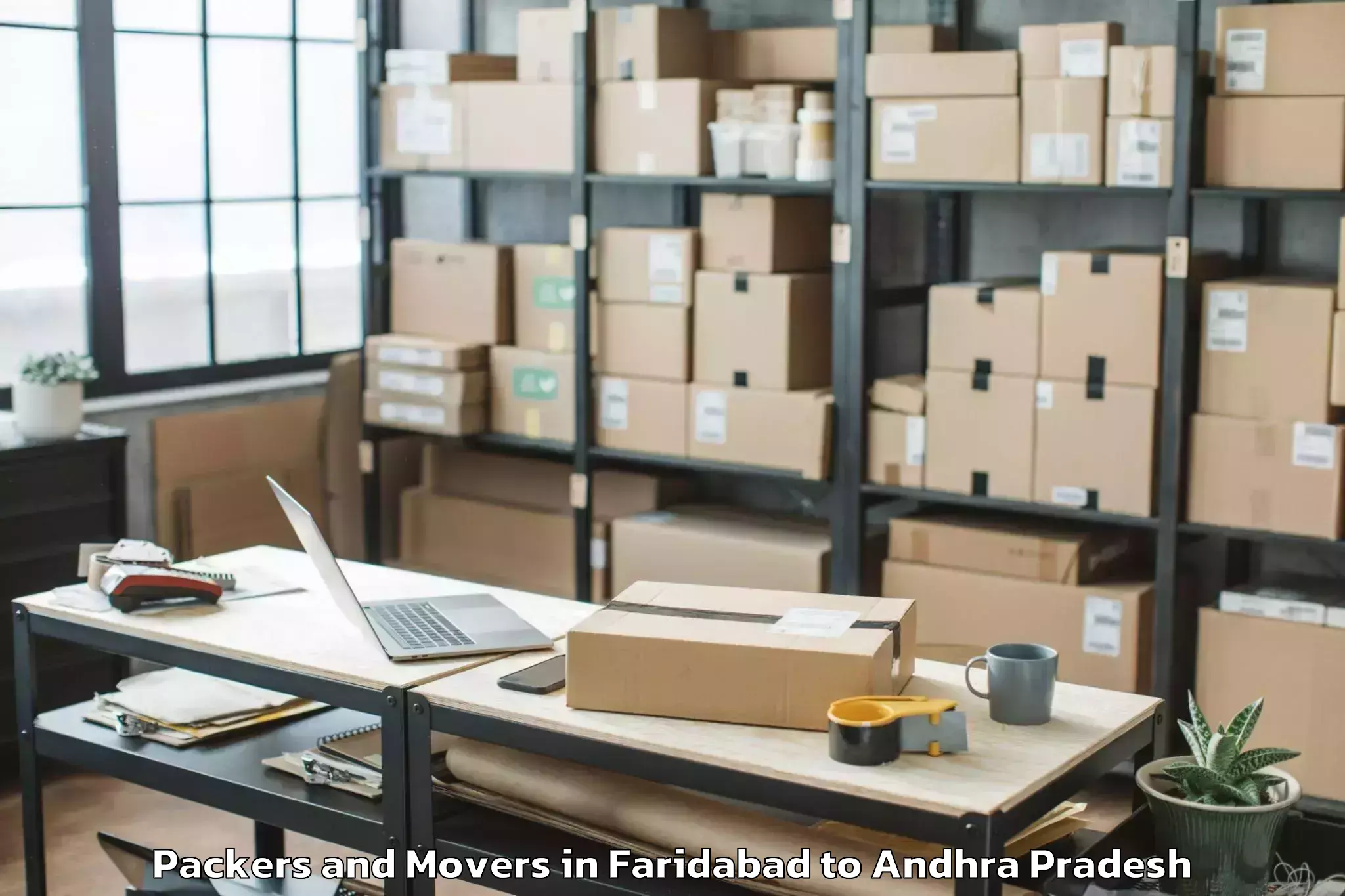 Affordable Faridabad to Pavuluru Packers And Movers